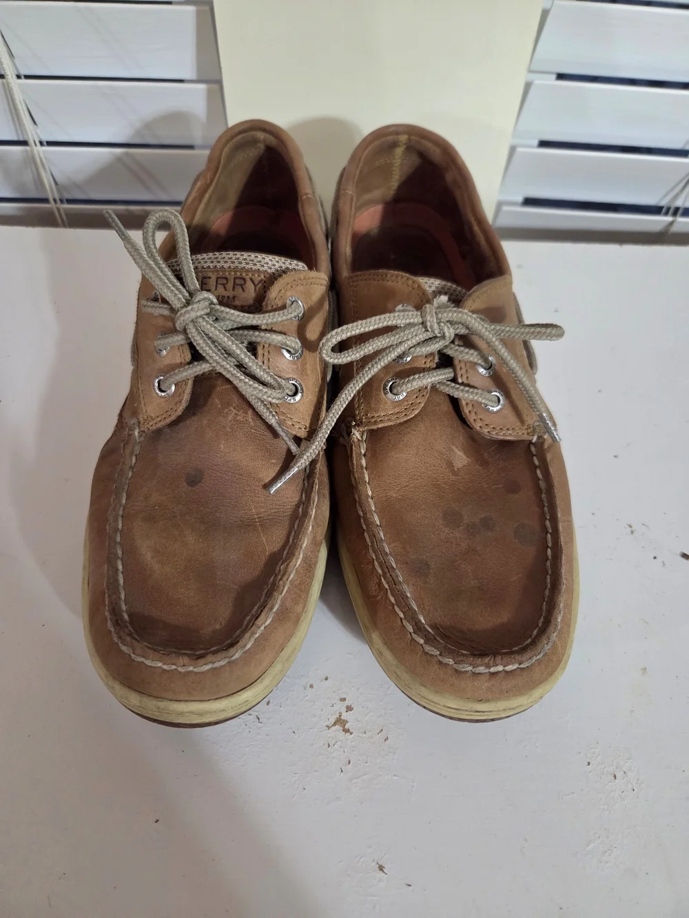 Sperry Billfish 3-Eye Boat Shoe in Brown and Cream - Men's 11